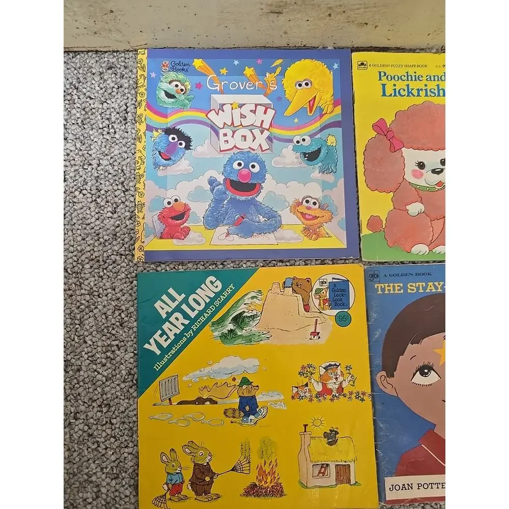 Lot of 7 Vintage 70s-80s Mixed Authors Sesame Street Paperback‎ Children's Books